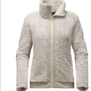 The North Face Furry Fleece Full Zip Jacket in Rainy Day Ivory